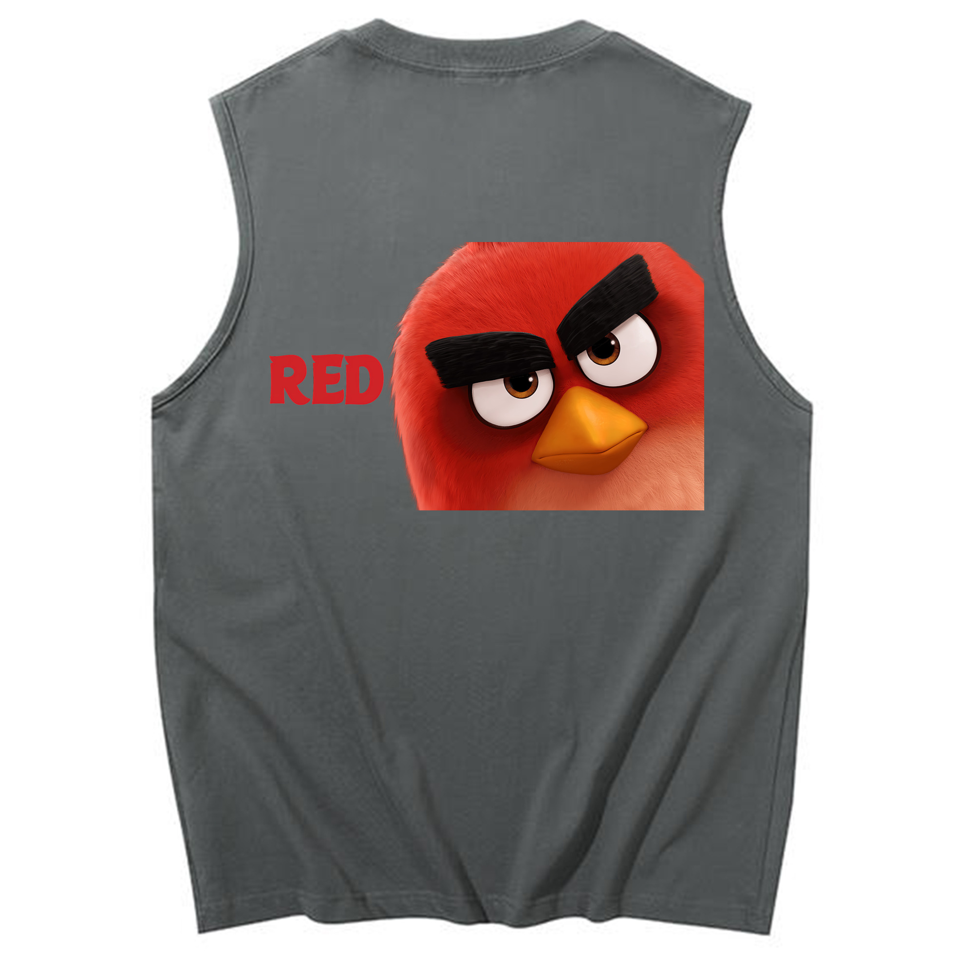 （画像用） Angry Birds アングリーバード コットン100％タンクトップ（背面プリント）